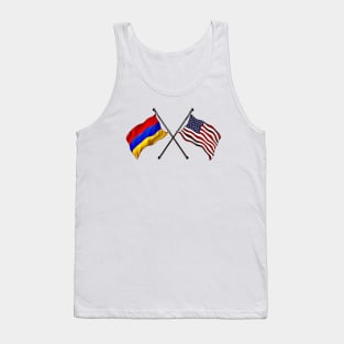 Armenian and USA Flags Tank Top